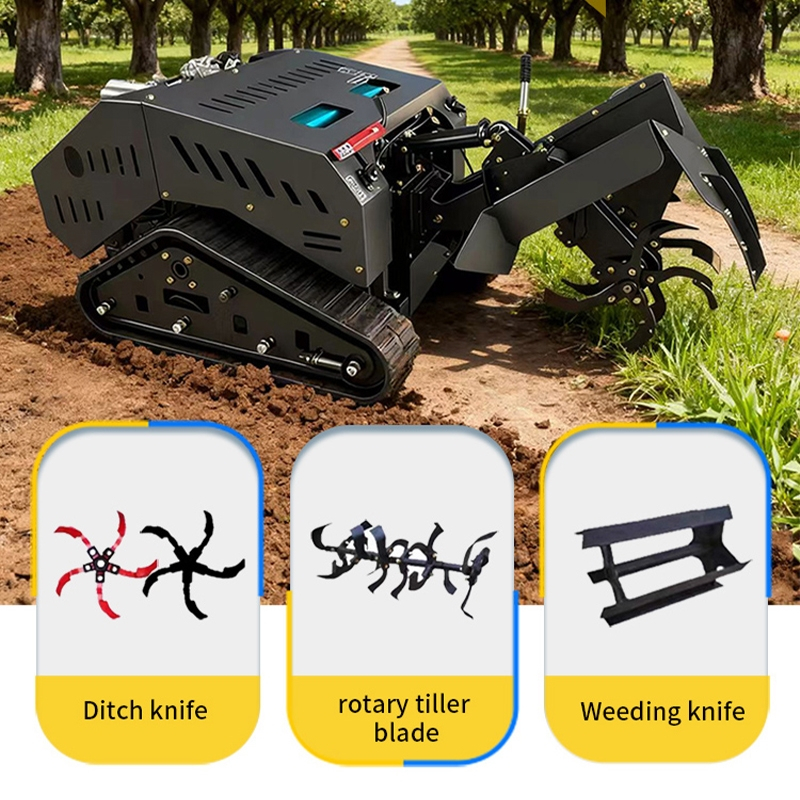 Motocultor multifuncțional pe șenile MDE1102-70 cu freză rotativă [8]