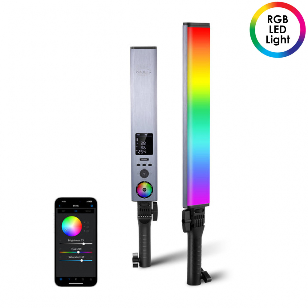 Neewer BH30S RGB LED – Lumină LED RGB Portabilă, 15W, 2500-10000K, CRI 97+, 1800 Lux, Baterie 4150mAh [8]