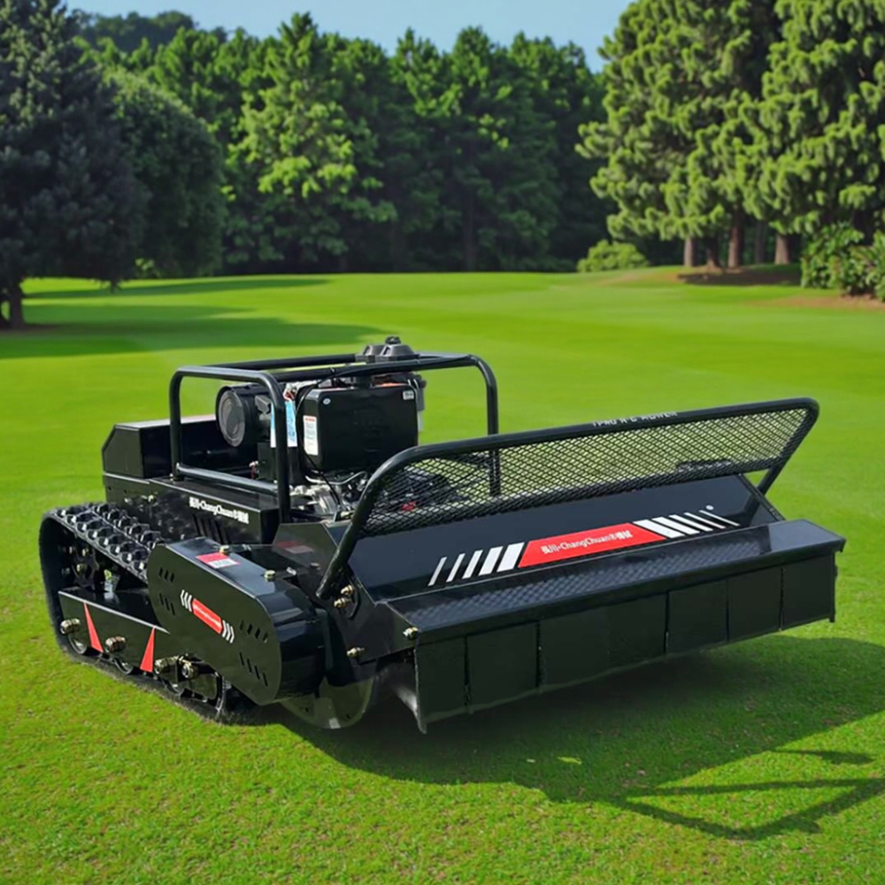 Robot de Tuns Iarbă și Vegetație Densă cu Telecomandă – Diesel 22CP, Șenile, Lame Flail Y, Lățime Tăiere 1000mm, Pantă 50°, Eficiență 4500 m²/h [5]
