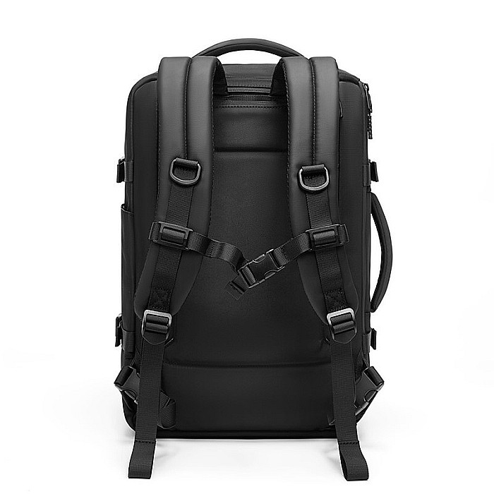 Rucsac cu Vacuum, 22-45 L, Multifunctional, Rezistent la apa, Pompa de aer inclusa ,Laptop 15.6 inchi, 46x15x32 cm, Negru [5]