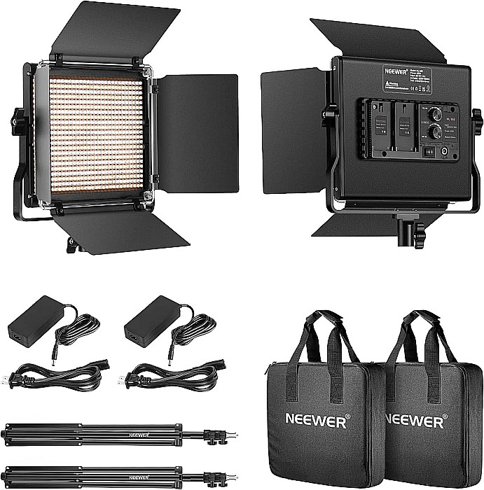 Set 2 lămpi profesionale cu LED, Neewer 660 Bi Color, 40W, 3200-5600K [2]