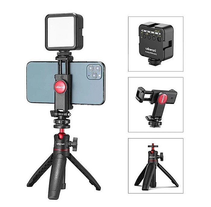Set Vlogging 8 Ulanzi pentru Telefon - Mini trepied MT08, Suport Telefon ST06, Lampa LED VL49 [2]