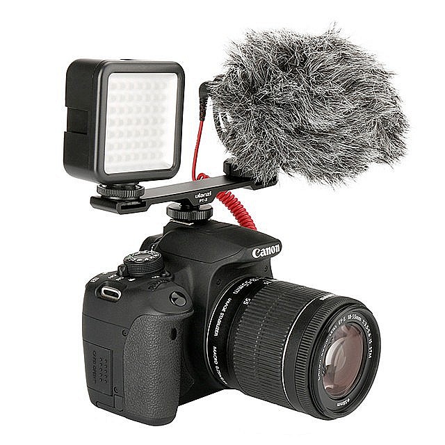 Suport dublu cu Patina pentru Accesorii compatibil DSLR, camere video, telefoane [4]