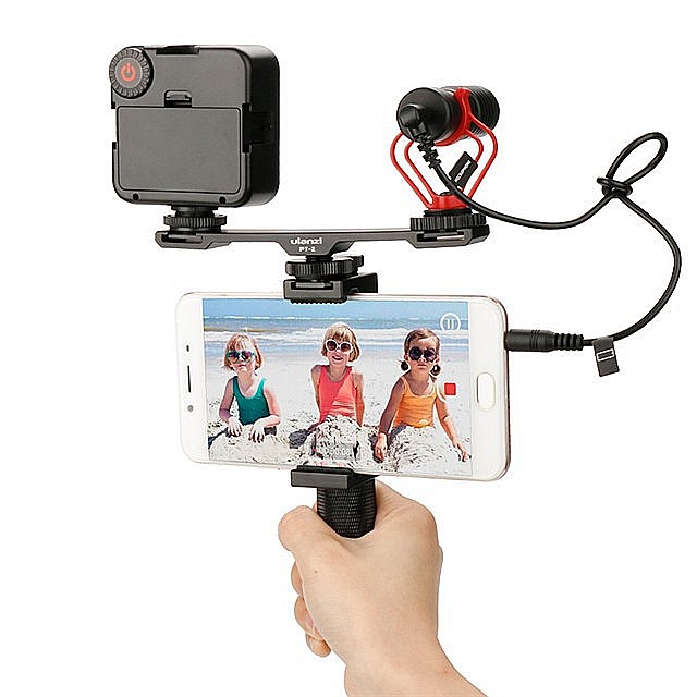 Suport dublu cu Patina pentru Accesorii compatibil DSLR, camere video, telefoane [2]