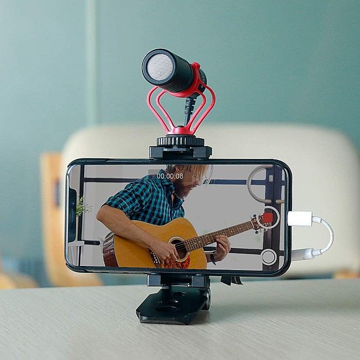 Suport metalic  de telefon si camere actiune pentru birou, trepied, DSLR, accesorii foto,  rotativ 360 grade [4]