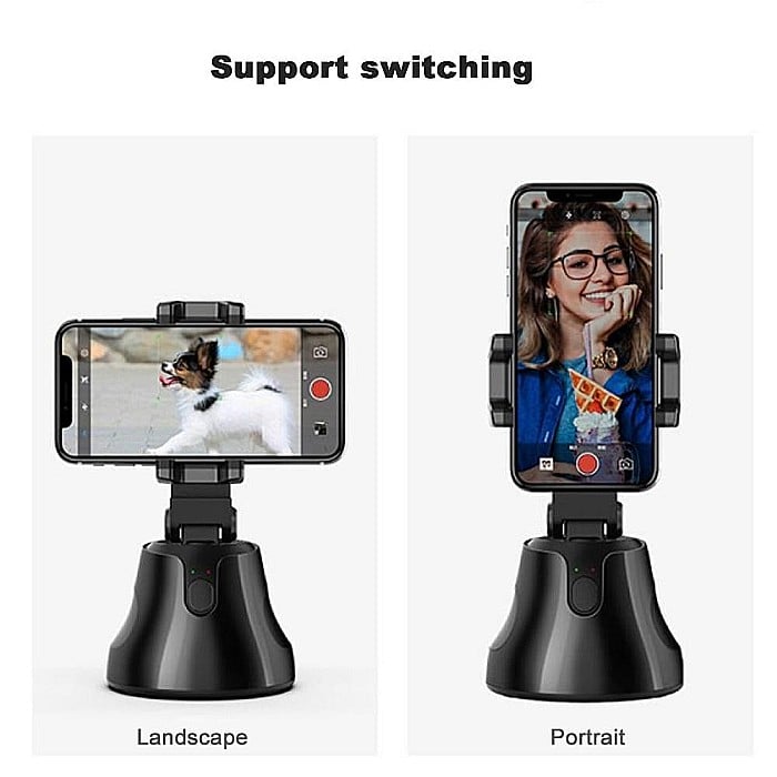 Suport smart, portabil pentru telefoane mobile cu detectare faciala si rotire 360 de grade [7]