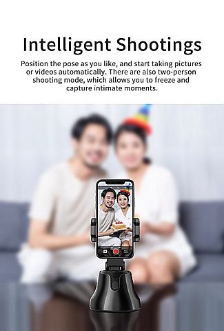 Suport smart, portabil pentru telefoane mobile cu detectare faciala si rotire 360 de grade [6]