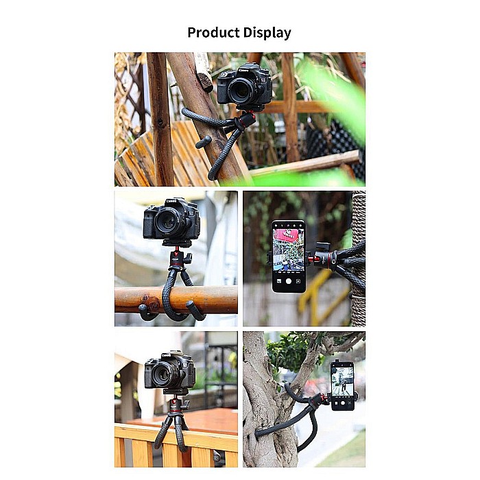 Trepied flexibil Ulanzi MT-11 ajustabil pentru telefon / camera cu cap rotativ [10]