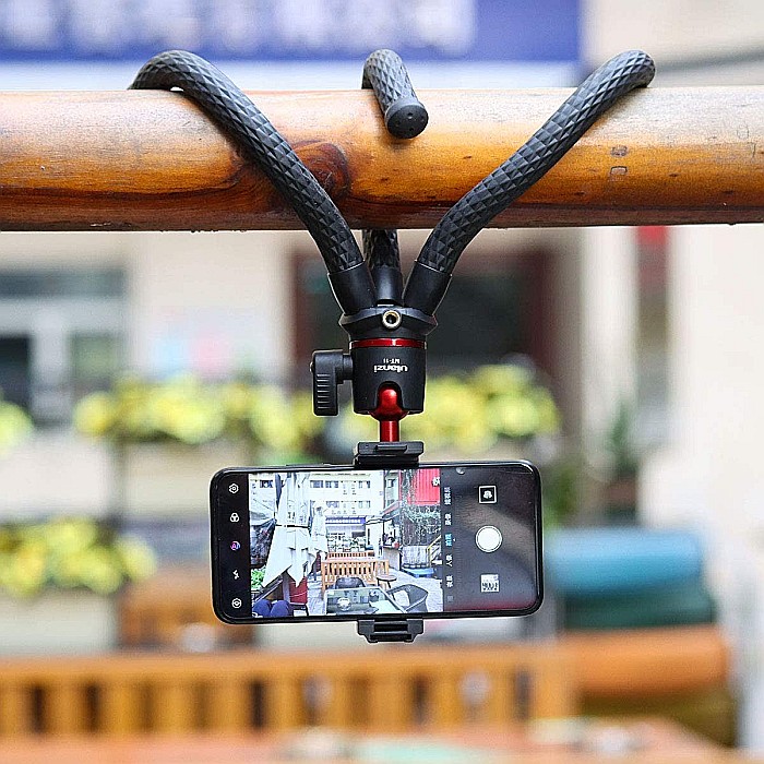 Trepied flexibil Ulanzi MT-11 ajustabil pentru telefon / camera cu cap rotativ [5]