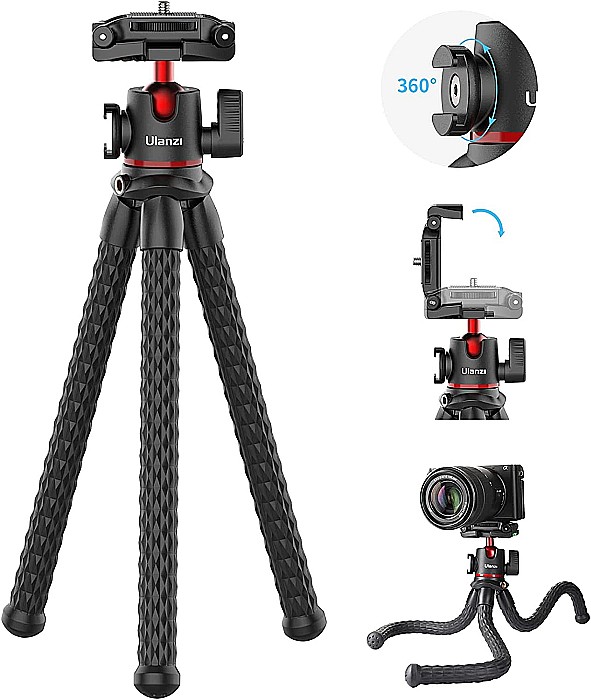 Trepied flexibil Ulanzi MT-33 ajustabil pentru telefon / camera cu cap rotativ [4]