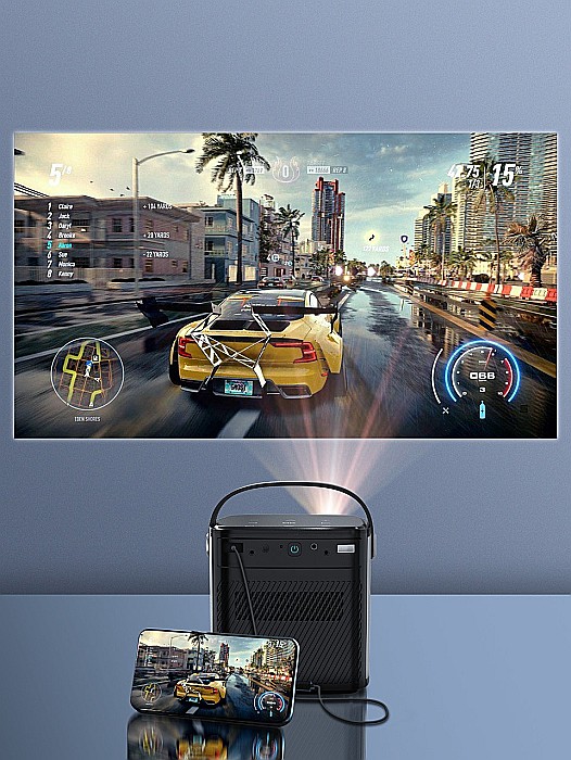 Videoproiector smart portabil, BYINTEK U80, 500 ANSI lumeni, 4K, 3D, Android 11 [5]