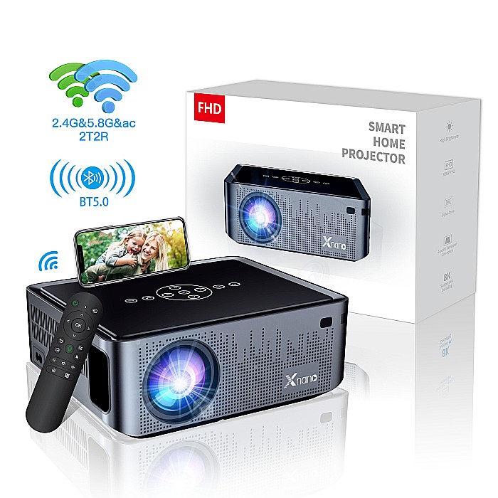 Videoproiector smart Xnano X1 PRO, 300 ANSI lumeni, 4K, Android 9.0 [6]