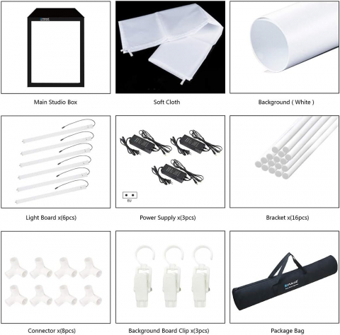Cort Foto Profesional Puluz 200cm – Iluminare LED 468 LED-uri, 23600lm, 5500K, 240W [6]