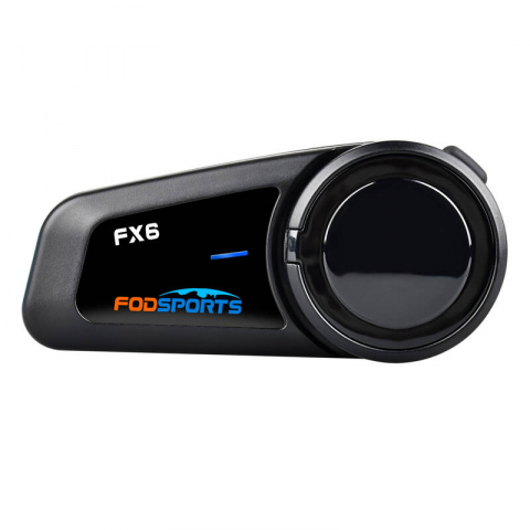 Accesorii Auto - Intercom de motocicletă Fodsports FX6, Bluetooth 5.0, rază 1000m, conectare 6 utilizatori, rezistent la apă IP65
