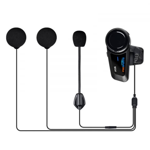 Intercom de motocicletă Fodsports FX6, Bluetooth 5.0, rază 1000m, conectare 6 utilizatori, rezistent la apă IP65 [7]