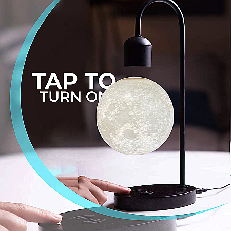 Lampa de veghe Luna care leviteaza, cu incarcator Wireless, 3D [8]