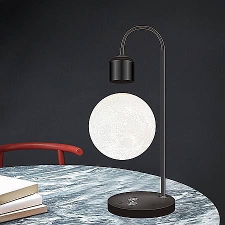 Lampa de veghe Luna care leviteaza, cu incarcator Wireless, 3D [3]