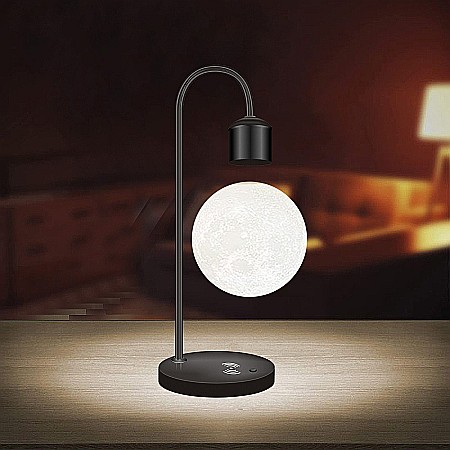 Lampa de veghe Luna care leviteaza, cu incarcator Wireless, 3D [7]