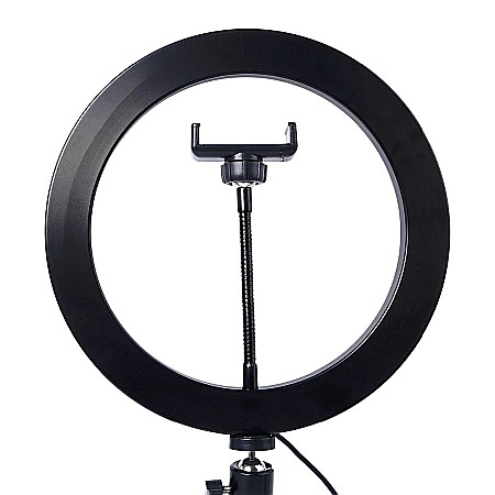 Lampa Profesionala LED Circulara cu dimmer, 31 cm, 128 Led-uri, suport telefon, stativ reglabil 1.70 m, 3200K-5600K [3]