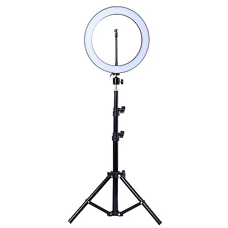 Lampa Profesionala LED Circulara cu dimmer, 31 cm, 128 Led-uri, suport telefon, stativ reglabil 1.70 m, 3200K-5600K [2]