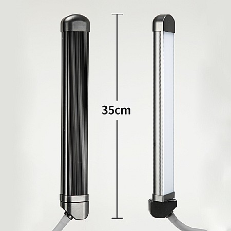 Lampa profesionala LED cu 2 Brate, trepied reglabil 1.9m, cu dimmer si suport telefon,3000-6500K [11]