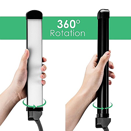 Lampa profesionala LED cu 2 Brate, trepied reglabil 1.9m, cu dimmer si suport telefon,3000-6500K [5]