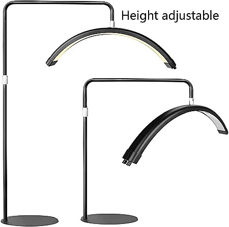 Lampa profesionala semiluna cu LED-uri, Putere 50W, 3600LM, 320 de LED-uri, inaltime reglabila, Negru [2]