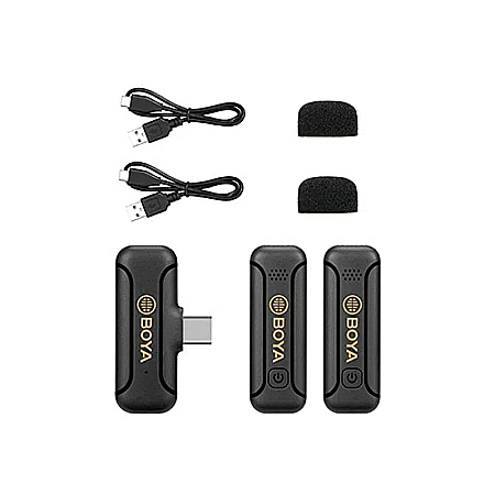 Lavaliera wireless dubla Boya BY-WM3T2-U2, Sistem cu mufa USB-C [1]