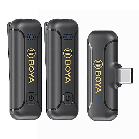 Lavaliere - Lavaliera wireless dubla Boya BY-WM3T2-U2, Sistem cu mufa USB-C