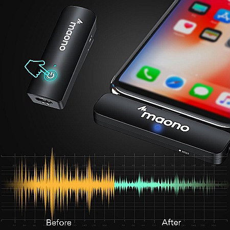 Lavaliera wireless dubla Maono WM600 B2, Sistem cu mufa Lightning [5]