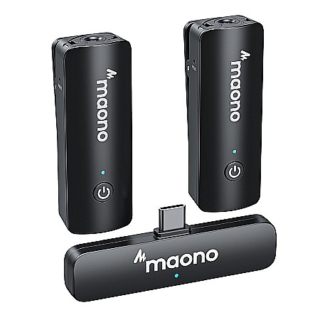 Lavaliere - Lavaliera wireless dubla Maono WM600 C2, Sistem cu mufa Usb C