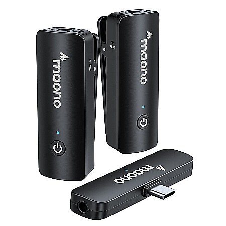 Lavaliera wireless dubla Maono WM600 C2, Sistem cu mufa Usb C [1]