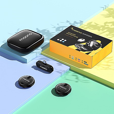 Lavaliera wireless dubla Maono WM620 B2, Double Noise Cancellation, Sistem cu mufa Lightning [4]