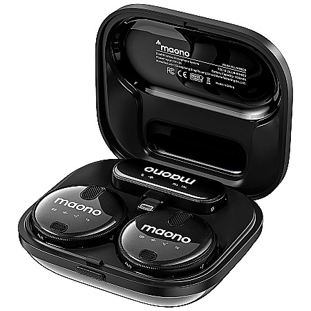 Lavaliera wireless dubla Maono WM620 B2, Double Noise Cancellation, Sistem cu mufa Lightning [2]