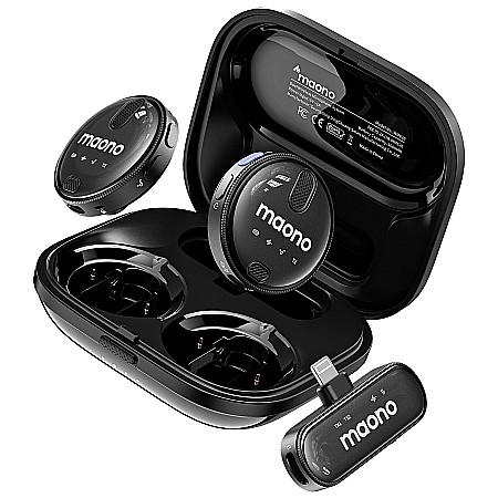 Lavaliera wireless dubla Maono WM620 B2, Double Noise Cancellation, Sistem cu mufa Lightning [3]