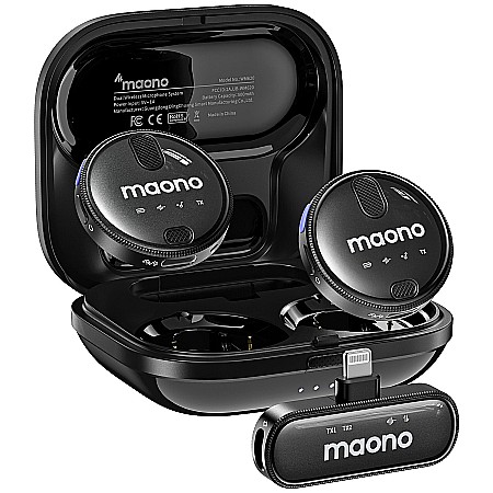 LAVALIER - Maono WM620 B2 double wireless lavalier, Double Noise Cancellation, System with Lightning plug
