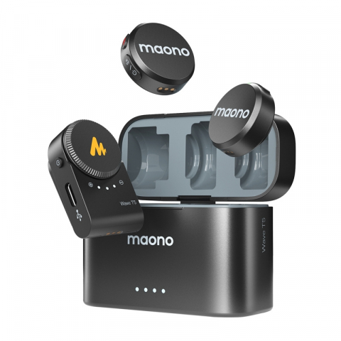 Maono WM650 A2 – Microfon Wireless Profesional Dual, 2.4GHz, ENC, Audio 48kHz/24bit, 300m, 30h Autonomie [3]