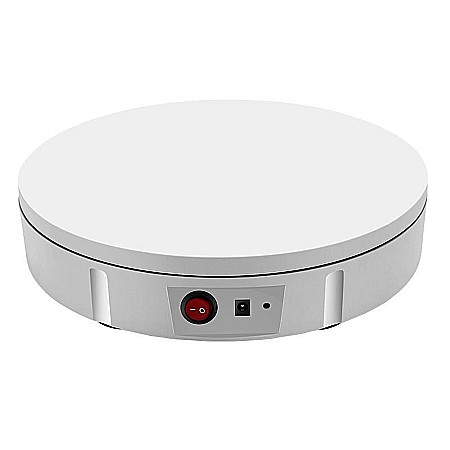Photo studio - Motorized photo table 30 cm, White, supported weight 100 kg, rotatable 360 degrees with remote control