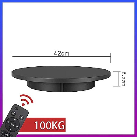 Masa foto motorizata 42 cm, Neagra, greutate suportata 100 kg, rotativa 360 Grade cu telecomanda [2]