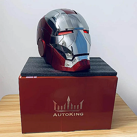 Masca motorizata Iron Man MK5 1:1 cu comanda vocala, deschidere one touch, mod lupta [12]