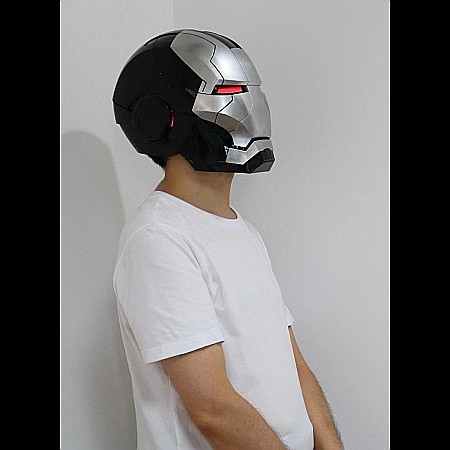 Masca motorizata Iron Man MK5 1:1 cu comanda vocala, deschidere one touch, mod lupta, Neagra [7]