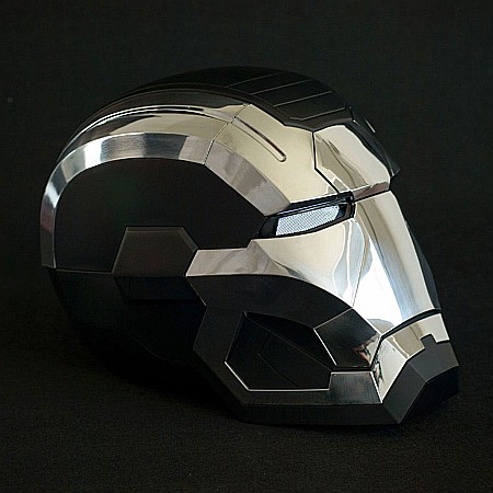 Masca motorizata Iron Man MK5 1:1 cu comanda vocala, deschidere one touch, mod lupta, Neagra [5]