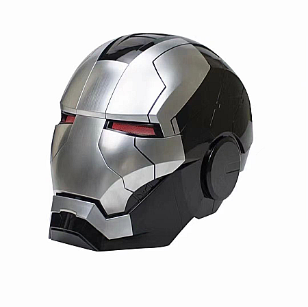 High-Tech Cosplay Equipment - Iron Man MK5 1:1 motorized mask with voice command, one touch opening, combat mode, Black