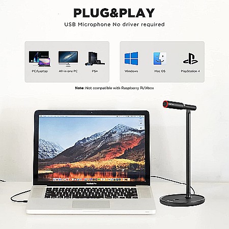 Microfon Boya BY-CM1, cardioid cu USB pentru Gaming, Streaming, Podcast [6]