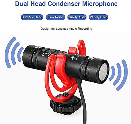 Microfon Boya MM1 Pro unidirectional, Super-Cardioid  condensator cu cap dublu [3]