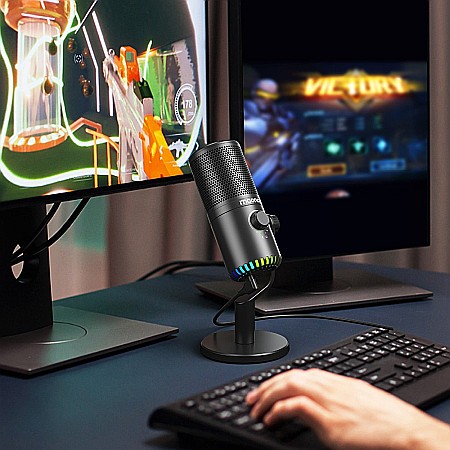 Microfon Gaming Maono DM30 cu lumini RGB programabile, USB [8]