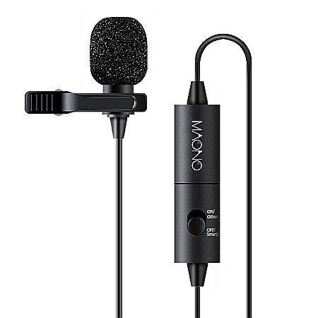 podcasts - Lavaliera Stereo Microphone, Maono AU100, Omnidirectional