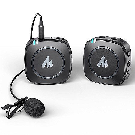 Lavaliere - Microfon lavaliera Wireless Maono WM820, 2.4GHz, cu monotorizare in timp real si buton de mute