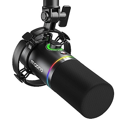 podcasts - Maono PD200X Dynamic Professional Microphone with Programmable RGB Lights, Cardioid, for Gaming, Podcast, Streaming, XLR/USB
