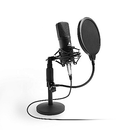 Microfon Profesional Maono AU-A03T, pentru studio Condenser BM800 cu stand metalic pentru Podcast, Streaming, Gaming, Karaoke [2]